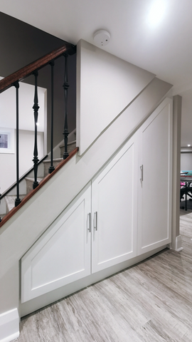 Every home can use more storage. Fortunately, the often-neglected space beneath a staircase provides an ideal spot for that.  From  coat closet, kitchen pantry , home office to bookshelves. The options are virtually endless. 