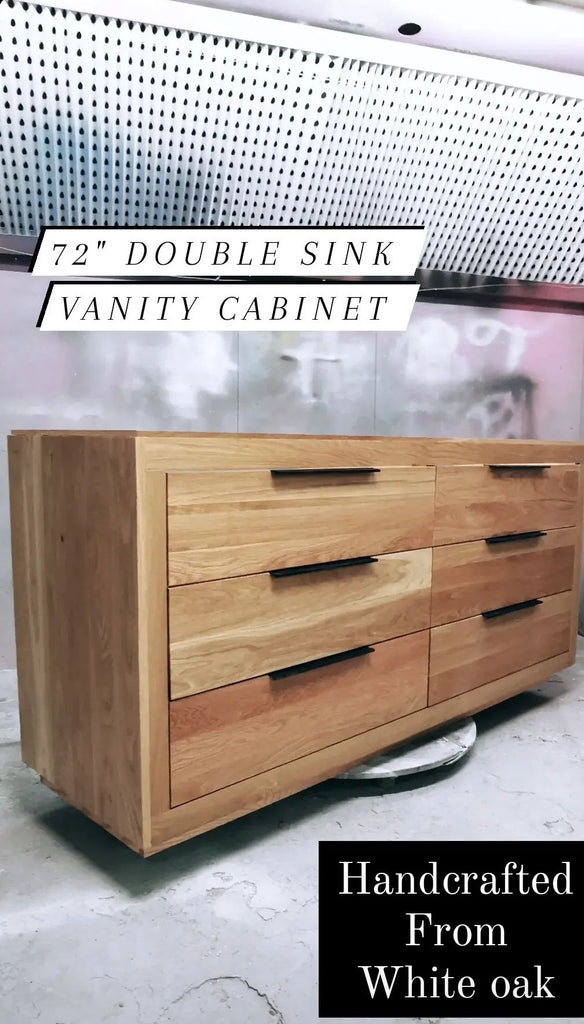 White oak deals vanity 72