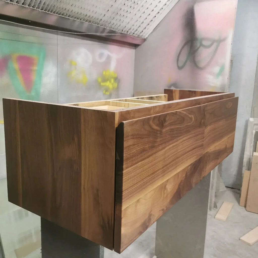 Floating Walnut Vanity – Wood Metal & Beyond